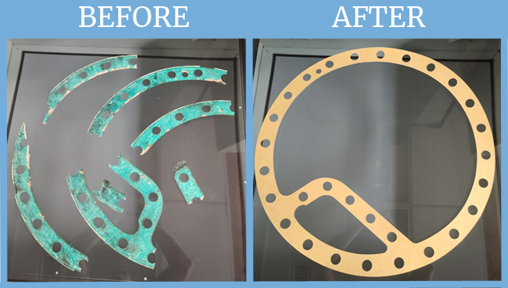 Part duplication service before and after photos